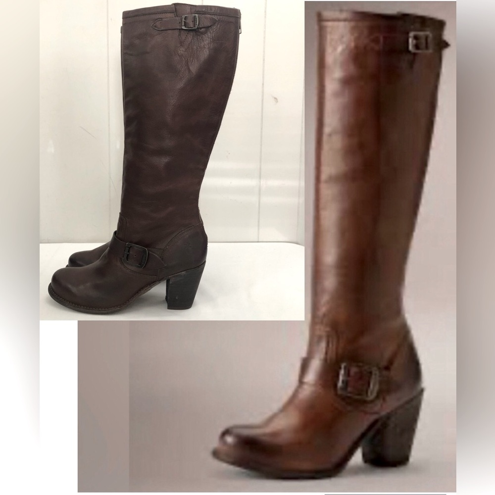 VTG Made in Mexico 🇲🇽 l FRYE l Sz 9.5 l Karla Engineer Tall Leather Boots